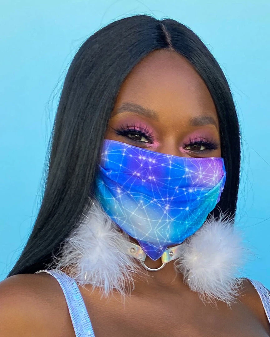 INTO THE AM Masks & Bandanas Constellations Adjustable Face Mask 1 INTO THE AM Masks & Bandanas Constellations Adjustable Face Mask