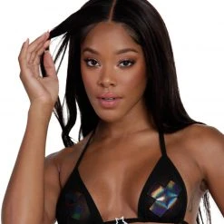 OhYes Tops Super Star Mesh Triangle Top