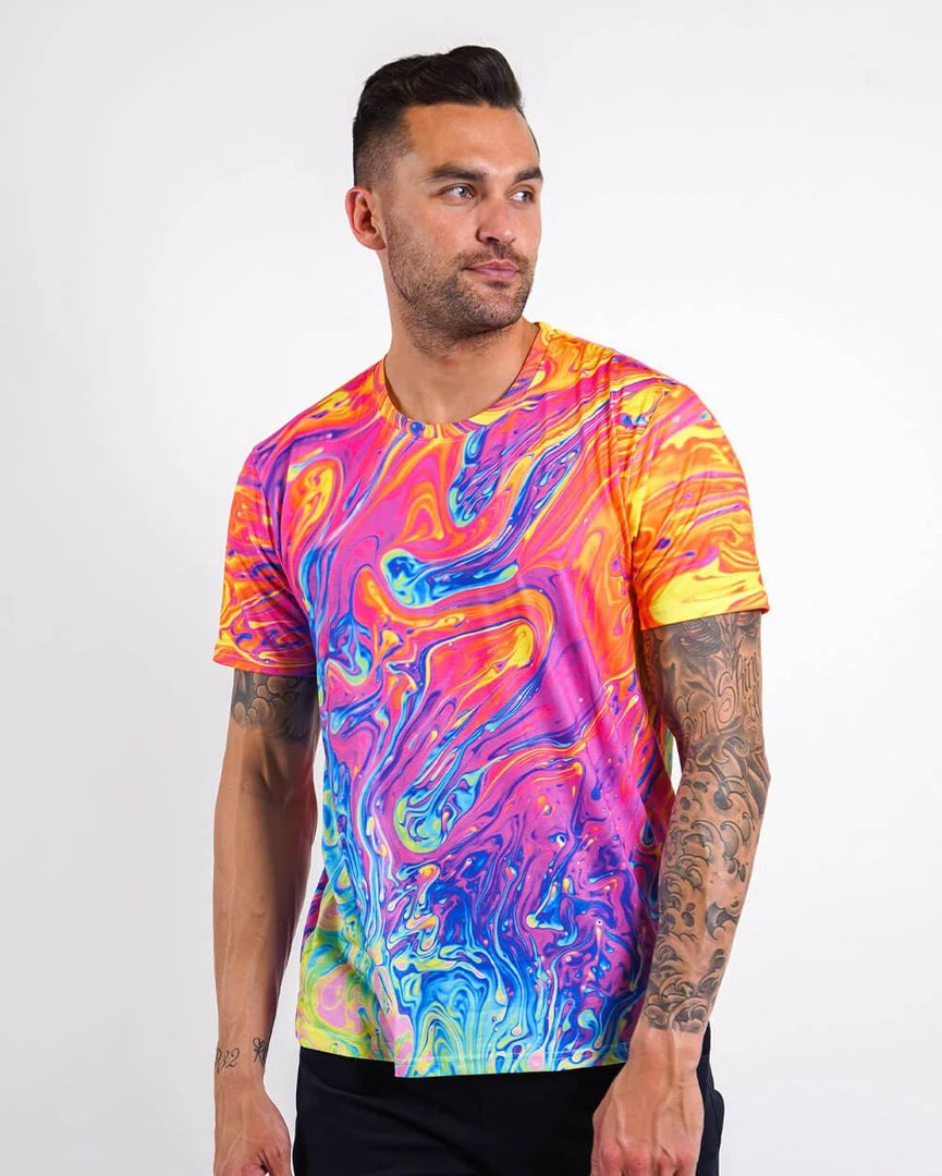 INTO THE AM Men Liquified Tie-Dye Tee 2 INTO THE AM Men Liquified Tie-Dye Tee