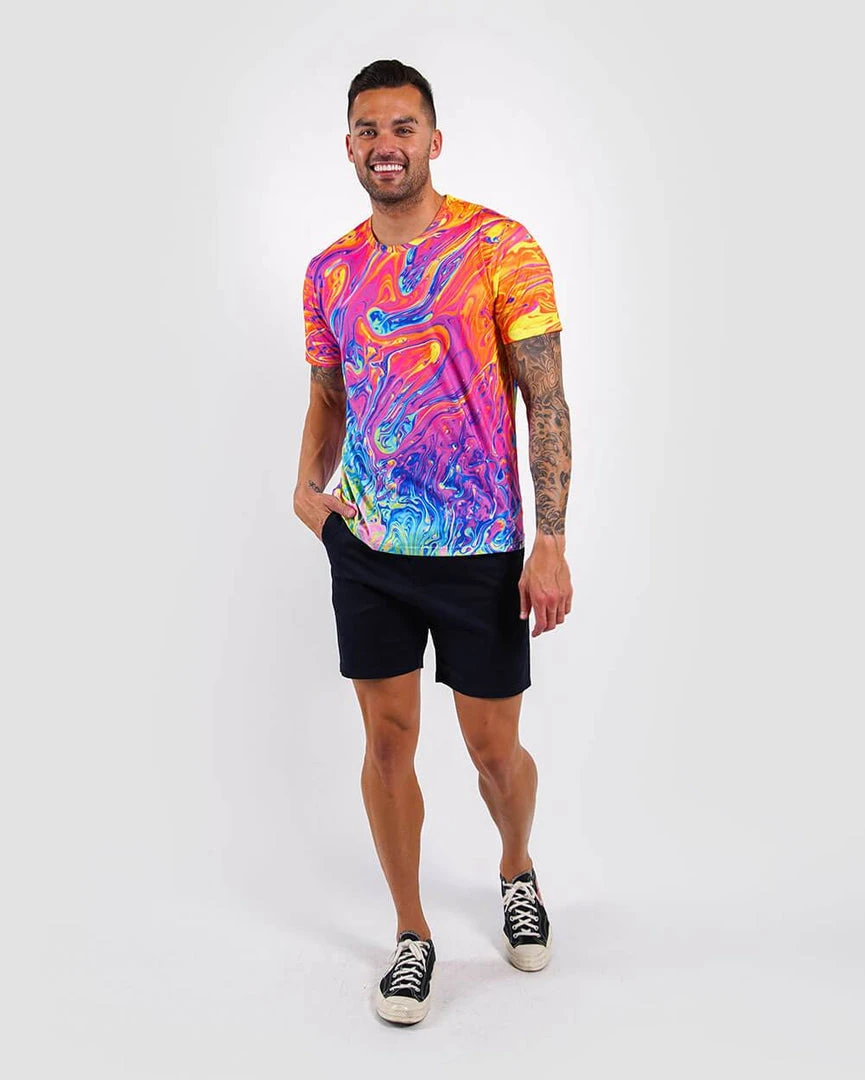 INTO THE AM Men Liquified Tie-Dye Tee 3 INTO THE AM Men Liquified Tie-Dye Tee