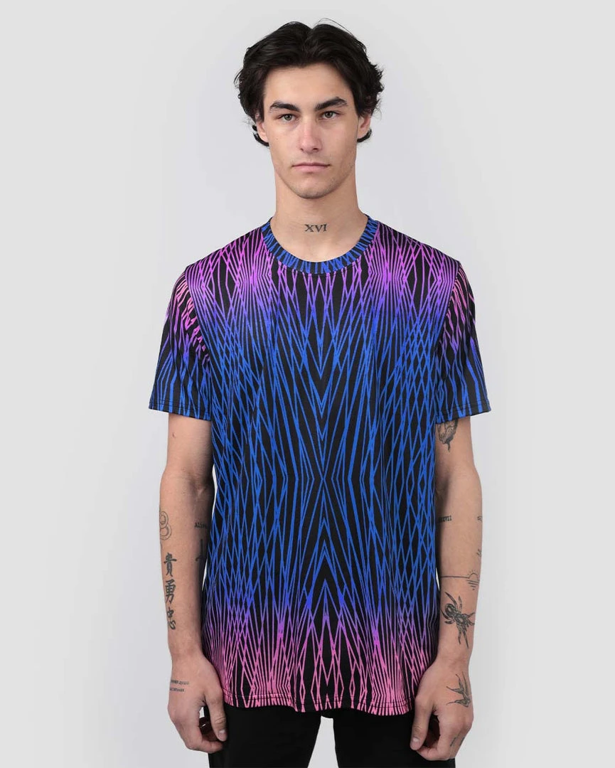 INTO THE AM Kaleidoscopic Ripples Tee Men 2 INTO THE AM Kaleidoscopic Ripples Tee Men