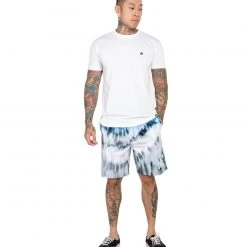 INTO THE AM Bottoms Blue Tides Tie-Dye Shorts