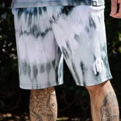 INTO THE AM Bottoms Blue Tides Tie-Dye Shorts