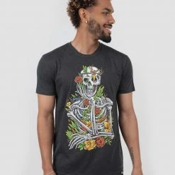 INTO THE AM Men Skeletal Bloom Tee