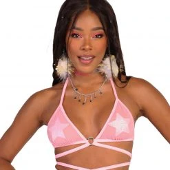 Body Language Mesh Underboob Ring Top Clothing