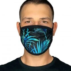 INTO THE AM Masks & Bandanas Midnight Jungle Face Mask