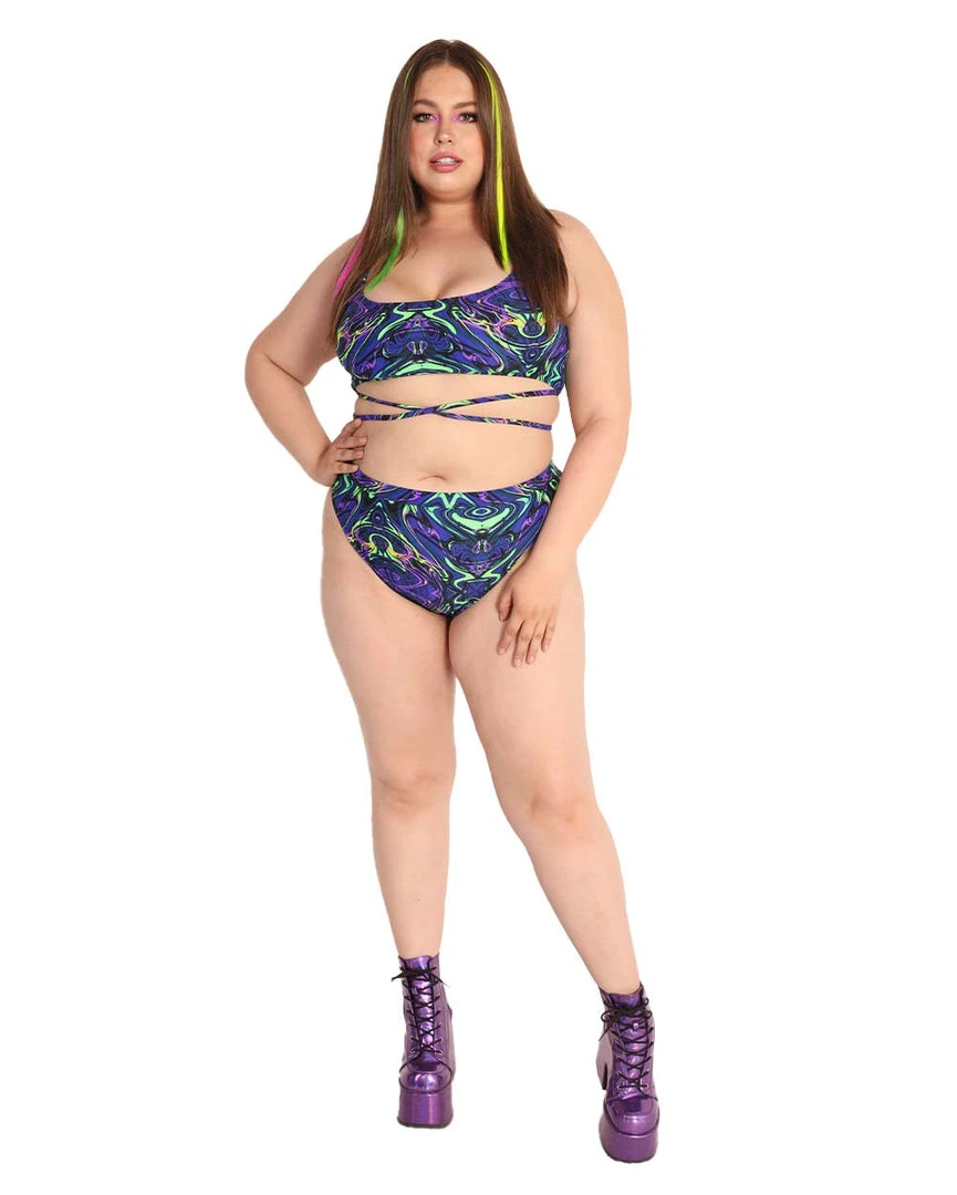 Dippin Daisies Midnight Lava High-Cut Bottoms Clothing 8 Dippin Daisies Midnight Lava High-Cut Bottoms Clothing