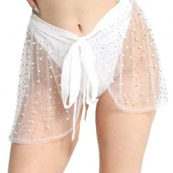 Hot & Delicious Black Bead Mon Cheri Mesh Rhinestone Skirt