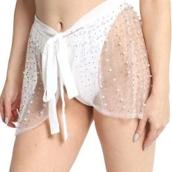 Hot & Delicious Black Bead Mon Cheri Mesh Rhinestone Skirt