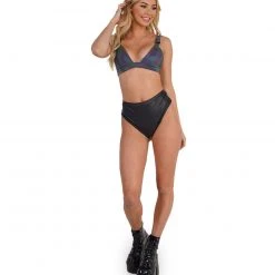 OhYes Night Mobbin' Rainbow Reflective Crop Top