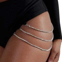 OhYes Starry Nights Rhinestone-Studded Chain Hi-Waist Bottoms