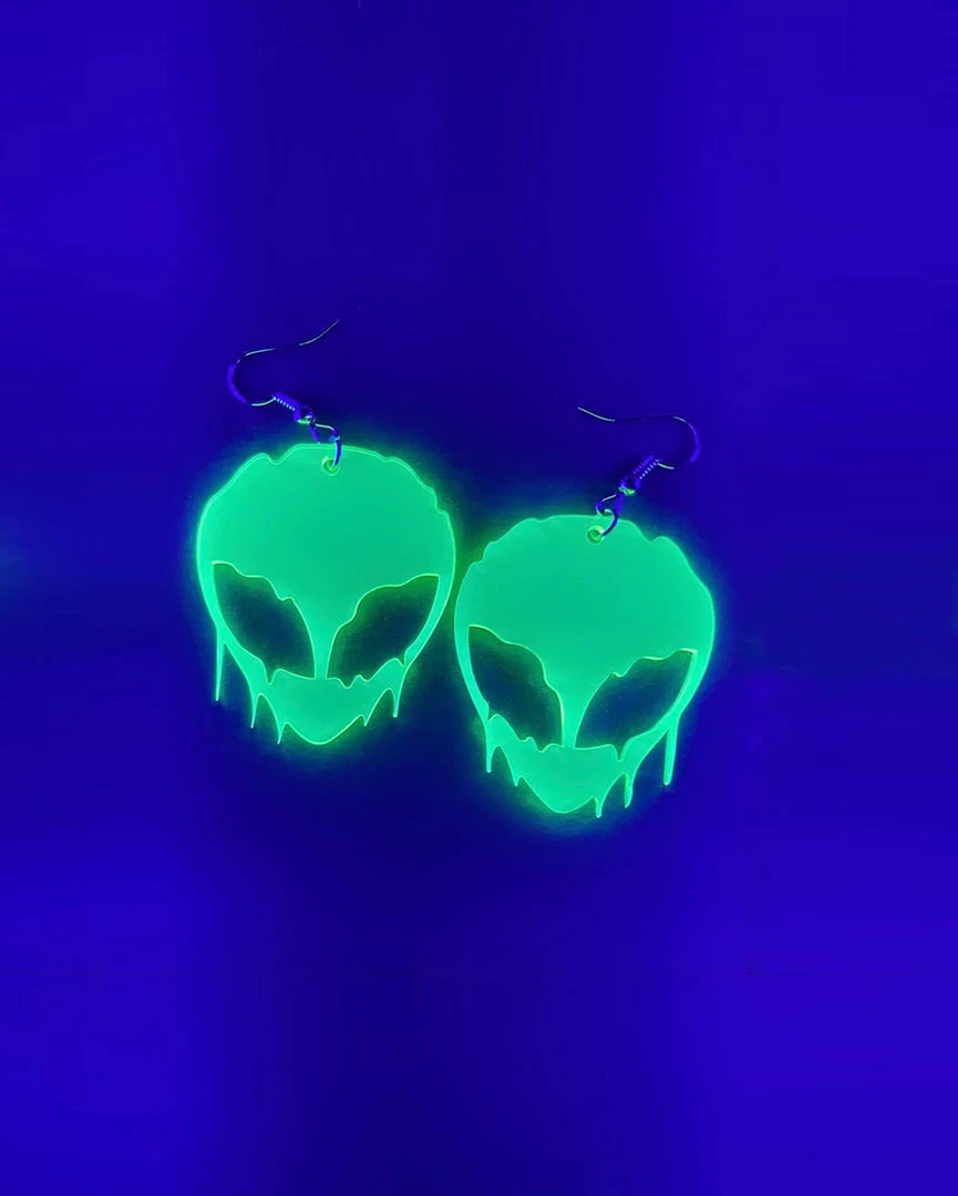 Accessories One Stop Rave Alien Melt Earrings 1 Accessories One Stop Rave Alien Melt Earrings