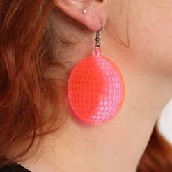 One Stop Rave Disco Ball Earrings Accessories