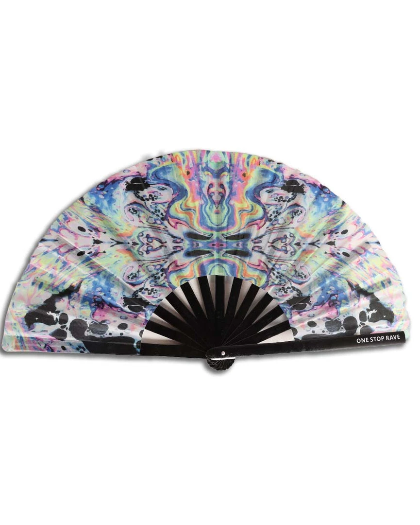 Accessories One Stop Rave UV Reactive Acid Print Fan 2 Accessories One Stop Rave UV Reactive Acid Print Fan