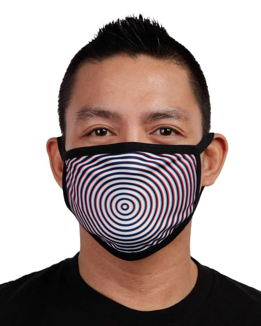INTO THE AM Optical Illusion Face Mask Masks & Bandanas 4 INTO THE AM Optical Illusion Face Mask Masks & Bandanas
