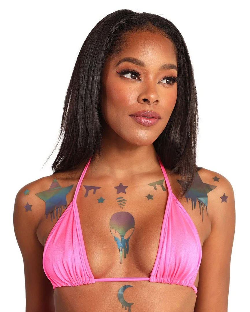 Sasswear X IHR Otherworldlies Rainbow Reflective Alien & Star Melt Pasties And Body Stickers Set