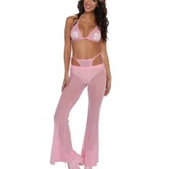 OhYes PLUR Cuteness Mesh Bell Bottoms