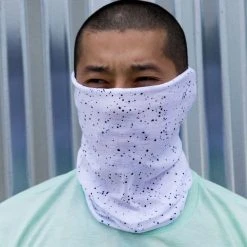 INTO THE AM Paint Splatter White Seamless Mask Bandana Masks & Bandanas