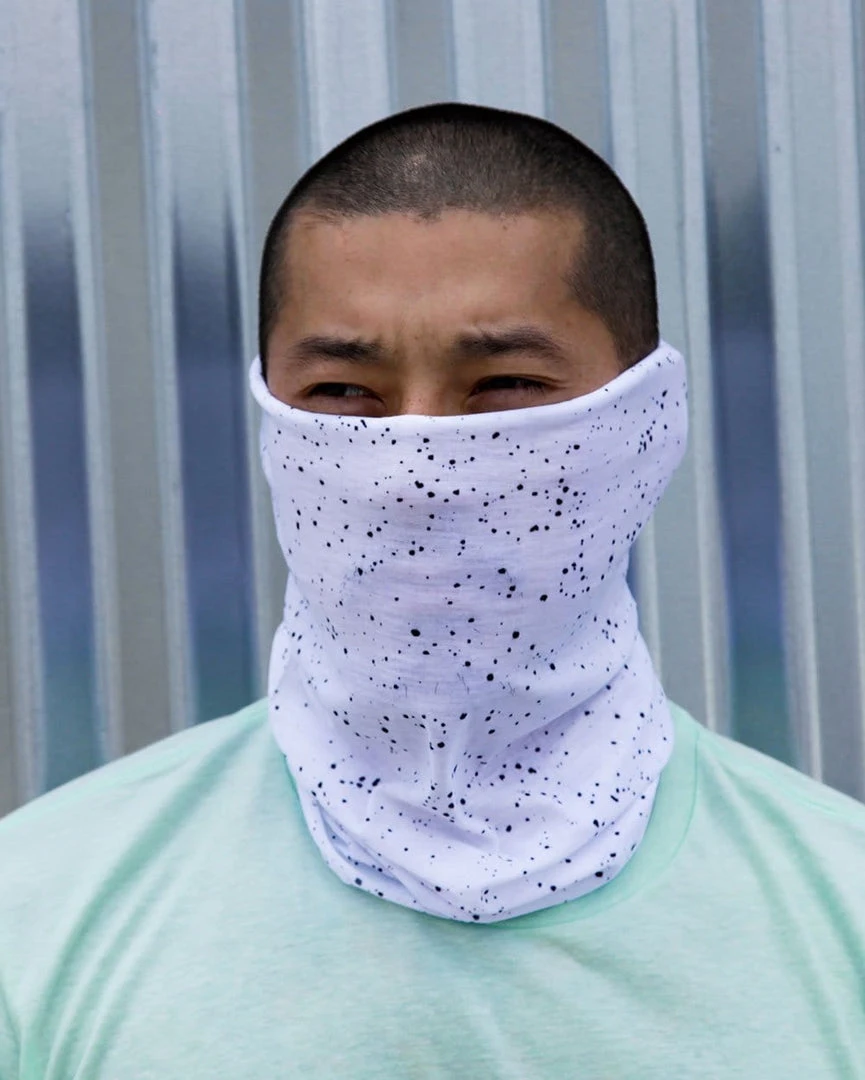 INTO THE AM Paint Splatter White Seamless Mask Bandana Masks & Bandanas 2 INTO THE AM Paint Splatter White Seamless Mask Bandana Masks & Bandanas