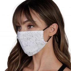 INTO THE AM Masks & Bandanas Paint Splatter White Face Mask V2