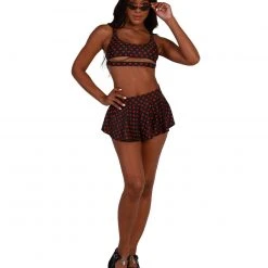 Dippin Daisies Clothing Paint It Red Heart Mini Skater Skirt