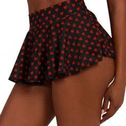 Dippin Daisies Clothing Paint It Red Heart Mini Skater Skirt