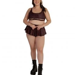 Dippin Daisies Clothing Paint It Red Heart Mini Skater Skirt