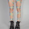 Andrew - Agent Pair Of Non-Slip Rainbow Reflective Leg Wraps