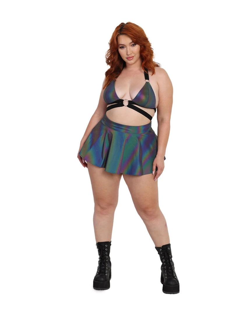 OhYes Pretty Flirty Reflective Skater Skirt Clothing 9 OhYes Pretty Flirty Reflective Skater Skirt Clothing