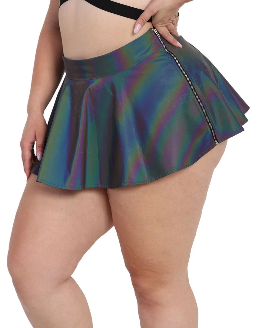 OhYes Pretty Flirty Reflective Skater Skirt Clothing 10 OhYes Pretty Flirty Reflective Skater Skirt Clothing