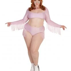 OhYes Princess PLUR Fringe Long Sleeve Crop Top Clothing 18 OhYes Princess PLUR Fringe Long Sleeve Crop Top Clothing