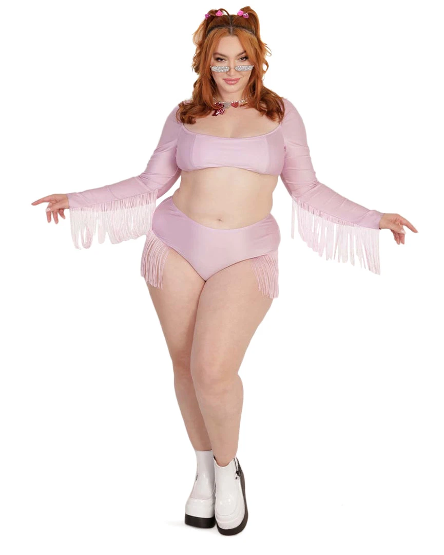 OhYes Princess PLUR Fringe Hi-Waist Bottoms Clothing 8 OhYes Princess PLUR Fringe Hi-Waist Bottoms Clothing