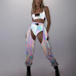 Hot & Delicious Black Bead Prism Fairy Reflective Chaps