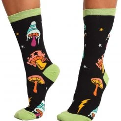 JY Designs And Creations Psockadelic Shrooms Socks