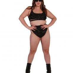 Dippin Daisies Psychedelic Chick Reflective High Cut Booty Shorts