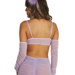 OhYes Purple Wonderland Tie-Front Top Clothing