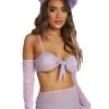 OhYes Purple Wonderland Tie-Front Top Clothing