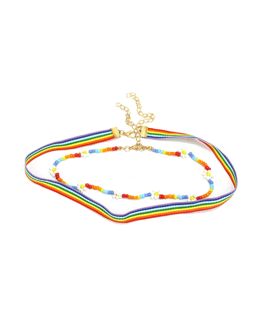 Ana Accessories Rainbow Garden Double Layer Choker 2 Ana Accessories Rainbow Garden Double Layer Choker