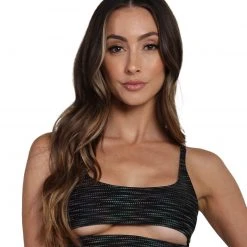 Dippin Daisies Rainbow Glow Reflective Underboob Crop Top Tops