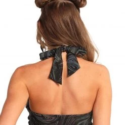 Dippin Daisies Rainbow Reflective Lava O-Ring Halter Top