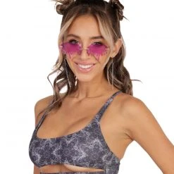 Dippin Daisies Recycled Fabric Enchanted Flower Underboob Crop Top Clothing