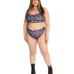 Dippin Daisies Recycled Fabric Enchanted Flower Underboob Crop Top Clothing