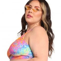 Dippin Daisies Recycled Fabric Liquid Rainbow Underboob Cutout Top 18 Dippin Daisies Recycled Fabric Liquid Rainbow Underboob Cutout Top