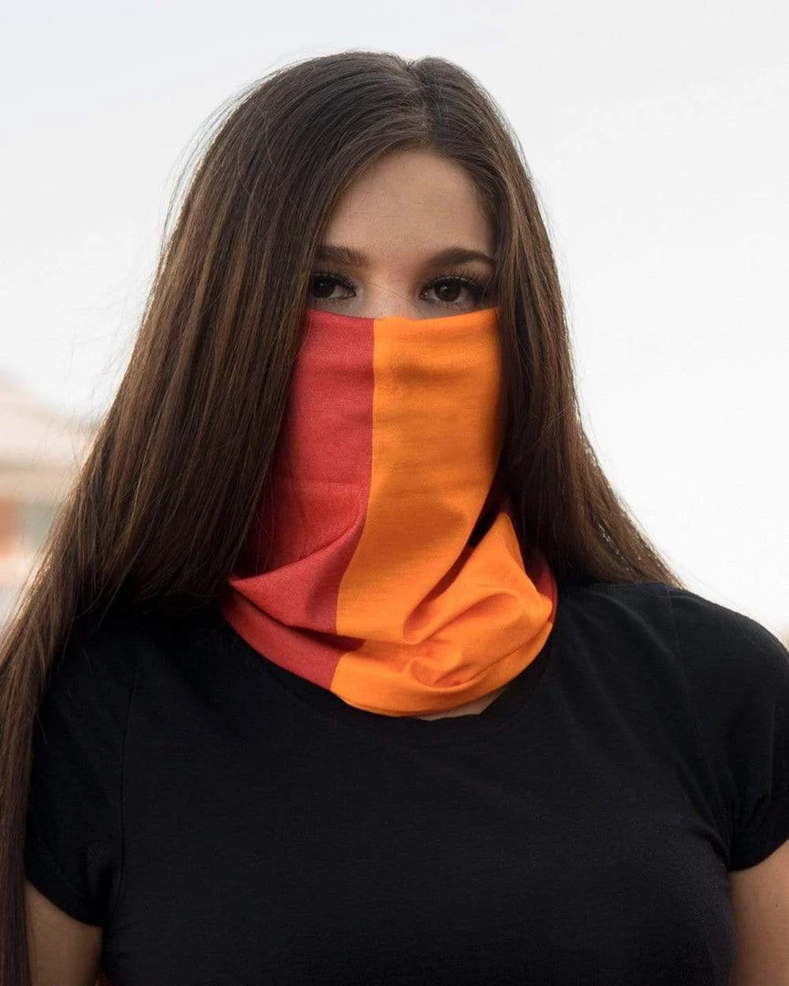 INTO THE AM Red And Orange Seamless Mask Bandana 2 INTO THE AM Red And Orange Seamless Mask Bandana