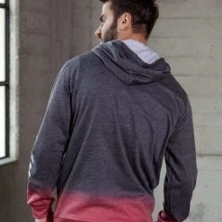 INTO THE AM Red Horizon Tie-Dye Hoodie Men