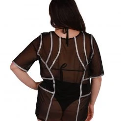 Banjul Clothing Reflective Wave Mesh Oversized Tee