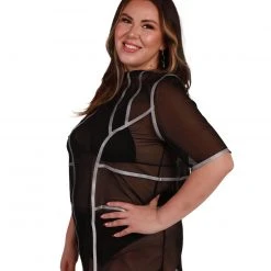 Banjul Clothing Reflective Wave Mesh Oversized Tee