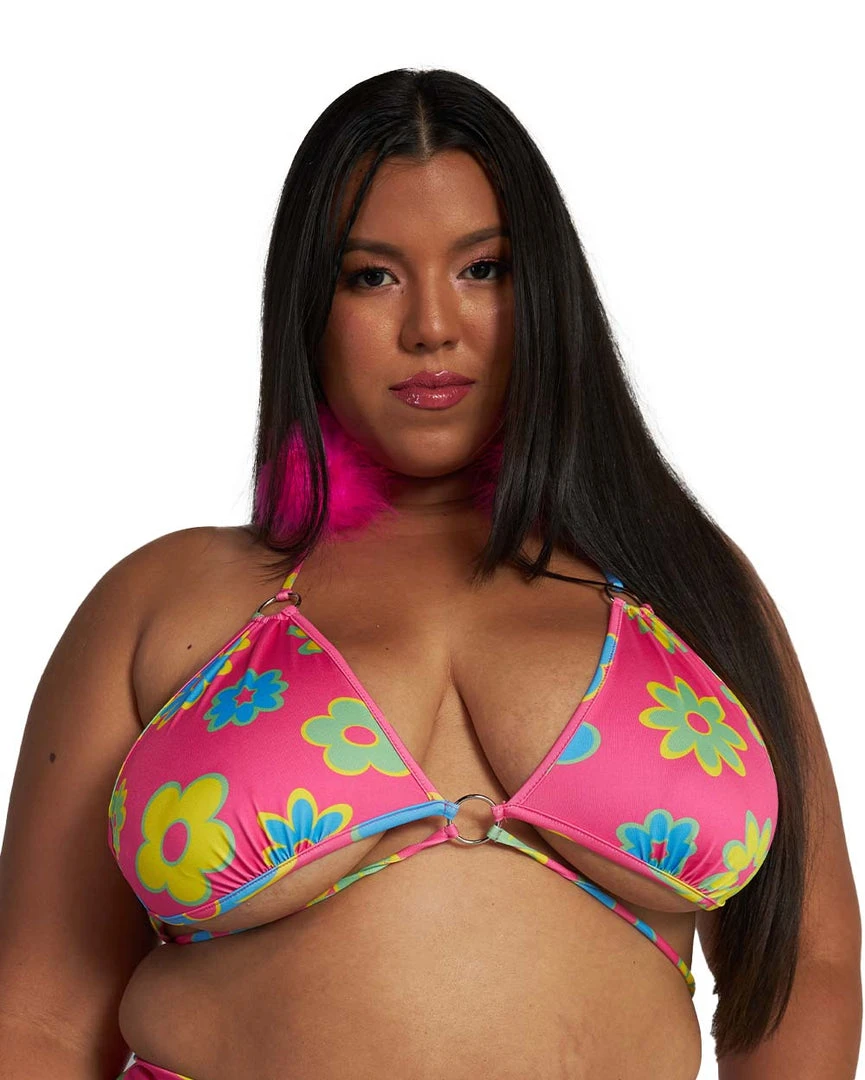 Cherry Mellow, Inc. Clothing Retro Trip Daisy O-Ring Bikini Top 6 Cherry Mellow, Inc. Clothing Retro Trip Daisy O-Ring Bikini Top