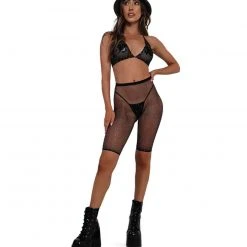 Trinity Tribe Ride'n Flirty Rhinestone Mesh Biker Shorts Set 13 Trinity Tribe Ride'n Flirty Rhinestone Mesh Biker Shorts Set