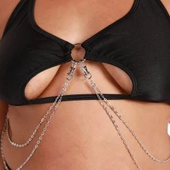 Rolita Couture X IHR Black Rebel Chain Top Clothing